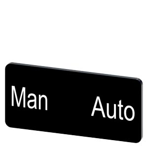 Placa De Designação Para Encaixar Ou Colar No Suporte De Placa Tamanho Da Etiqueta 12,5x27 Mm Placa Preta Inscrição Em Branco Com Inscrição Man Auto Placa De Designação Para A Inscrição Dos Aparelhos De Comando E 3SU1900-0AC16-0EA0 Siemens