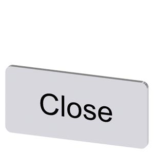 Placa De Designação Para Encaixar Ou Colar No Suporte De Placa Tamanho Da Etiqueta 12,5x27 Mm Placa Prateada Inscrição Em Preto Com Inscrição Close Placa De Designação Para A Inscrição Dos Aparelhos De Comando E Comunicação 3SU1900-0AC81-0DX0 Siemens