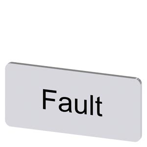 Placa De Designação Para Encaixar Ou Colar No Suporte De Placa Tamanho Da Etiqueta 12,5x27 Mm Placa Prateada Inscrição Em Preto Com Inscrição Fault Placa De Designação Para A Inscrição Dos Aparelhos De Comando E Comunicação 3SU1900-0AC81-0EC0 Siemens