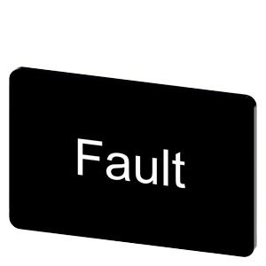 Placa De Designação Para Encaixar Ou Colar No Suporte De Placa Tamanho Da Etiqueta 17,5x27 Mm Placa Preta Inscrição Em Branco Com Inscrição Fault Placa De Designação Para A Inscrição Dos Aparelhos De Comando E Comunicação 3SU1900-0AD16-0EC0 Siemens