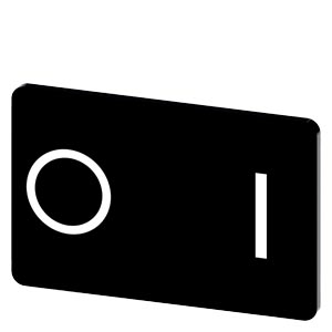 Placa De Designação Para Encaixar Ou Colar No Suporte De Placa Tamanho Da Etiqueta 17,5x27 Mm Placa Preta Inscrição Em Branco Com Símbolo Gráfico O I Placa De Designação Para A Inscrição Dos Aparelhos De Comando E 3SU1900-0AD16-0QG0 Siemens