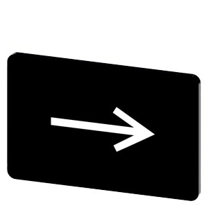 Placa De Designação Para Encaixar Ou Colar No Suporte De Placa Tamanho Da Etiqueta 17,5x27 Mm Placa Preta Inscrição Em Branco Com Símbolo Gráfico Seta Para A Direita Placa De Designação Para A Inscrição Dos Aparelhos De 3SU1900-0AD16-0QR0 Siemens