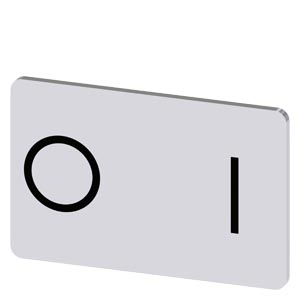 Placa De Designação Para Encaixar Ou Colar No Suporte De Placa Tamanho Da Etiqueta 17,5x27 Mm Placa Prateada Inscrição Em Preto Com Símbolo Gráfico O I Placa De Designação Para A Inscrição Dos Aparelhos De Comando E 3SU1900-0AD81-0QG0 Siemens