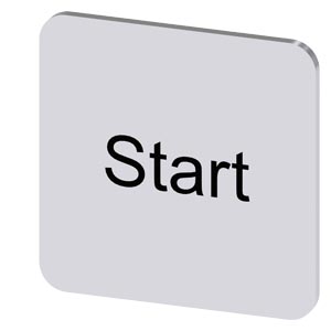 Placa De Designação Para Colar Em Carcaça Tamanho Da Etiqueta 22x22 Mm Placa Prateada Inscrição Em Preto Com Inscrição Start Placa De Designação Para A Inscrição Dos Aparelhos De Comando E Comunicação Sirius Act Sob O Nome 3SU1900-0AF81-0DT0 Siemens