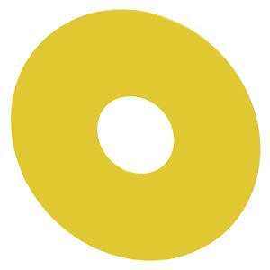 Placa De Assento Redonda Para Botão De Parada De Emergência Em Forma De Cogumelo Amarelo Autocolante Diâmetro Externo 75 Mm Diâmetro Interno 23 Mm Sem Inscrição Placa Sinalética De Paragem De Emergência Para A Inscrição Dos 3SU1900-0BC31-0AA0 Siemens
