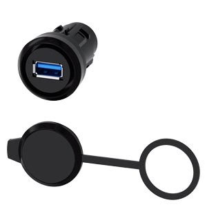 Usb Tipo A Conexão 3 0 22 Mm Plástico Preto Ligação Usb Tipo A Como Acessório Para Os Aparelhos De Comando E Comunicação Sirius Act Sob O Nome De Marca Sirius Act A Siemens Disponibiliza Um Portfólio Ímpar De Aparelhos De 3SU1900-0GA10-0AA0 Siemens