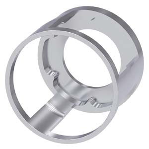Colar De Proteção Para Botão De Pressão Tipo Cogumelo 40 Mm Design 22 Mm 360 Metal Visível Lateralmente Rebordo De Proteção De 360 Como Acessório Para Os Aparelhos De Comando E Comunicação Sirius Act Sob O Nome De Marca 3SU1950-0DL80-0AA0 Siemens