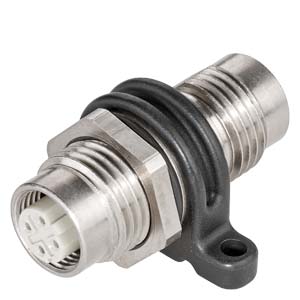 Adaptador M12 Para Painel Simatic Net Ie M12 Panel Feedthrough Proie Panel Feedthrough Pro Passagem Do Armário De Distribuição Para Acoplamento Do Conector De Encaixe M12 6GK1901-0DM30-2AA5 Siemens