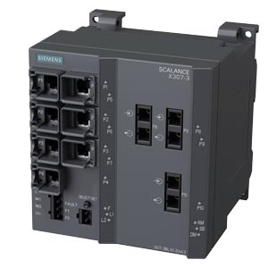 Scalance X307-3 Switch Compacto Gerenciado De Camada 2 Scalance X307-3 7x RJ45 10/100 Mbit/S 3x Sc Multimodo 1000 Mbit/S Para A Estruturação De Redes De Instalações De Alto Desempenho Switch De Armário De Distribuição 6GK5307-3BL10-2AA3 Siemens