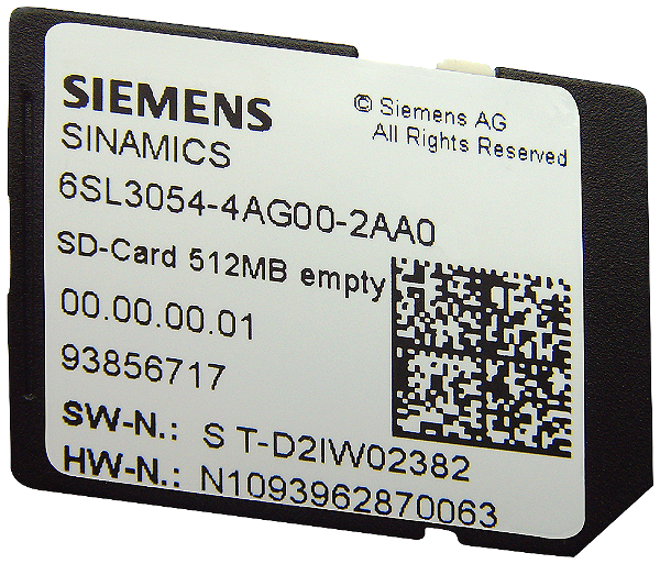Sinamics Cartao Sdcard 512Mb V4.7 Sp10 6SL3054-7TF00-2BA0 SIEMENS