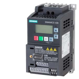 V20 200-240V 1AC Lo 0,37kW 2,3A Rfi Conversor De Frequência Sinamics V20 Simples Robusto Eficiente Para Aplicações Industriais E Comerciais Na Faixa De Tensão 1CA 200 V A 240 V O Sinamics V20 É Caracterizado Por Tempos 6SL3210-5BB13-7BV1 Siemens