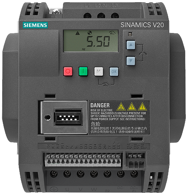 V20 380480V 3Ac Lo:0,55Kw 1,7A 6SL3210-5BE15-5UV0 SIEMENS