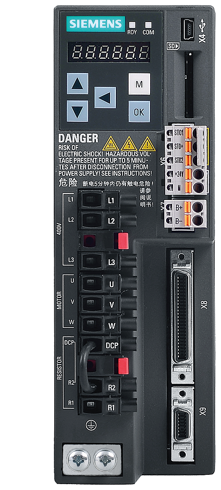 V90 380480V 3Ac 0,4Kw 1,2A 6SL3210-5FE10-4UA0 Siemens