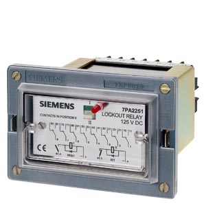Relé Rápido Biestável Com Botão De Reset Mecânico 8 Contactos Comutáveis Tempo De Comutação 10 Ms Tensão Auxiliar Dc 125 V Sem Base 7PA2251-0 Siemens