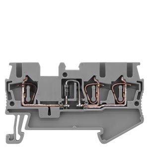Terminal Conexão De Mola 3 Pontos De Ligação Terminal De Diodo 2,5mm² Cinza Tecnologia Ideal Para Sua Segurança - Somente Da Siemens 8WH2003-5DF00 Siemens