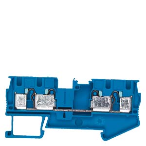 Terminal Conexão De Encaixe Ipo Terminal De Passagem 4mm² Azul 8WH6004-0AG01 Siemens