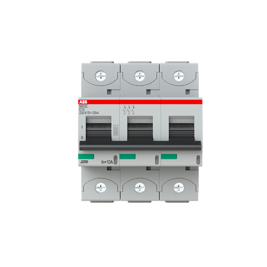 Minidisjuntor De Baixa Tensao Tripolar 440Vca 10A Alta Performance S803C-C10 2CCS883001R0104 ABB