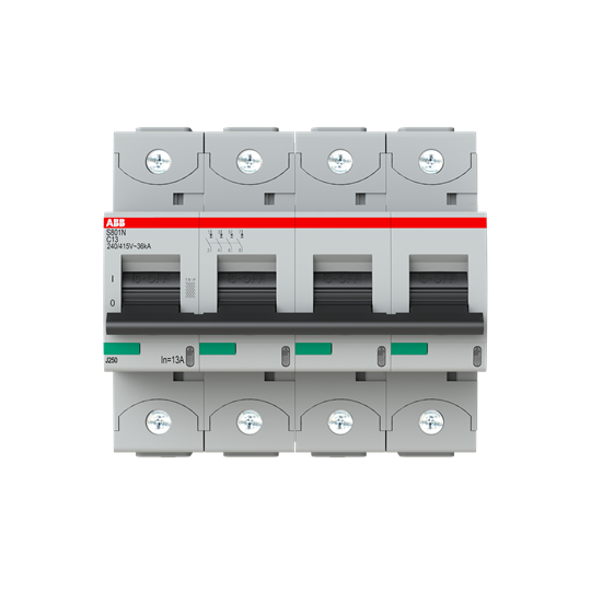 Minidisjuntor Tetrapolar 690 V 13 A Fixo Protecao E Controle Circuitos Contra Sobrecargas S804N-C13 2CCS894001R0134 ABB