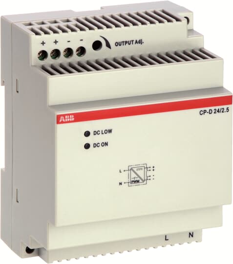 Fonte De Alimentação Chaveada Modelo Cp D 24/2 5 Entrada 90 264 / Vca 120 370 Vcc Saída Ajustável 24 Vcc 2 5A CP-D 24/2.5 1SVR427044R0200 ABB