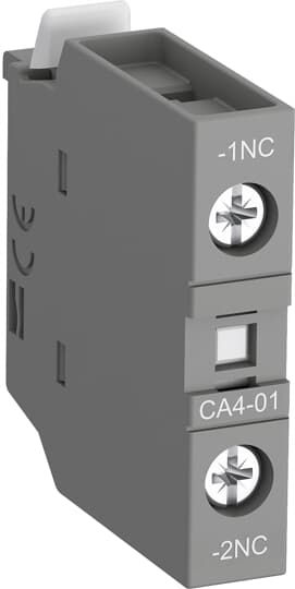 Bloco De Contato Auxiliar Frontal Com 1 Polo Normalmente Fechado (1Nf)Para Contatores Af.. Af..Z De 9 À 38 CA4-01 1SBN010110R1001 ABB