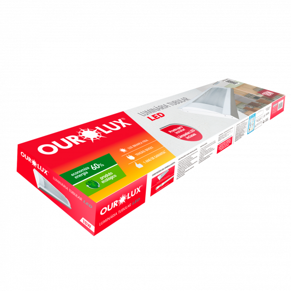 Luminaria 2X9W 127/220V 0,6Mts 6500K Fosca 05521 Ourolux