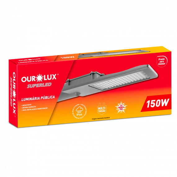 Luminaria Superled 150W Ip66 127/220V 6000K 05115 Ourolux