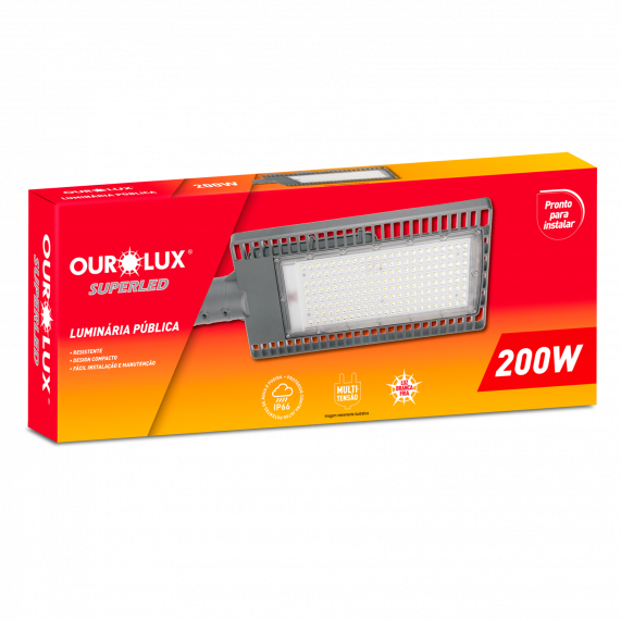 Luminaria Superled 200W Ip66 127/220V 6000K 05118 Ourolux