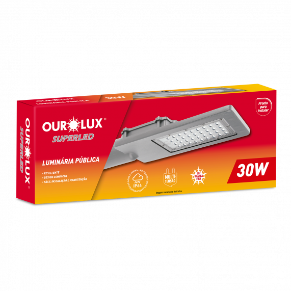Luminaria Superled 30W Ip66 127/220V 6000K 05105 Ourolux