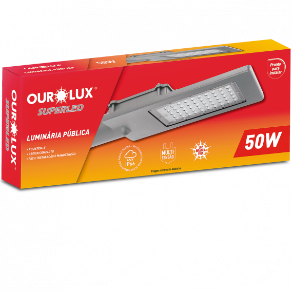 Luminaria Superled 50W Ip66 127/220V 6000K 05108 Ourolux