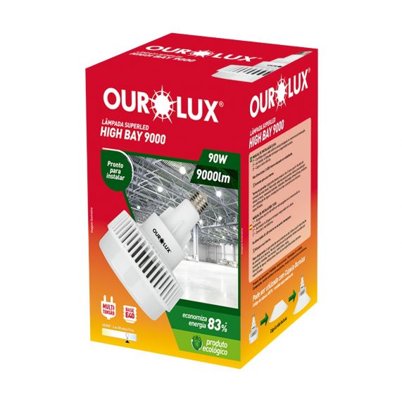 Luminária Superled Highbay 90W 127/220V 6500K Base E-40 9000 05573 Ourolux