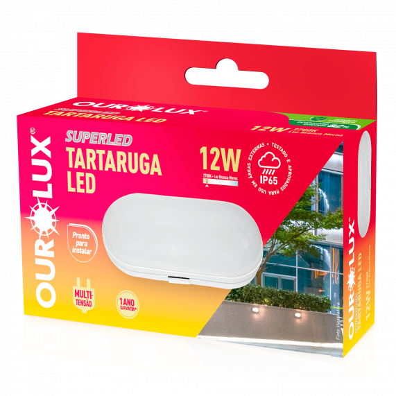 Luminária Tartaruga Led 12W 127/220V 2700K Oval 05803 Ourolux