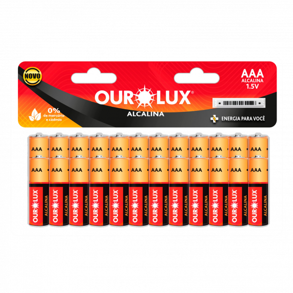 Pilha Alcalina Aaa 10 Blister X 24Un Cm 240 27360 Ourolux