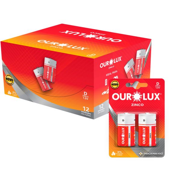 Pilha Comum D Blister Com 2Un Cm 96 27035C Ourolux