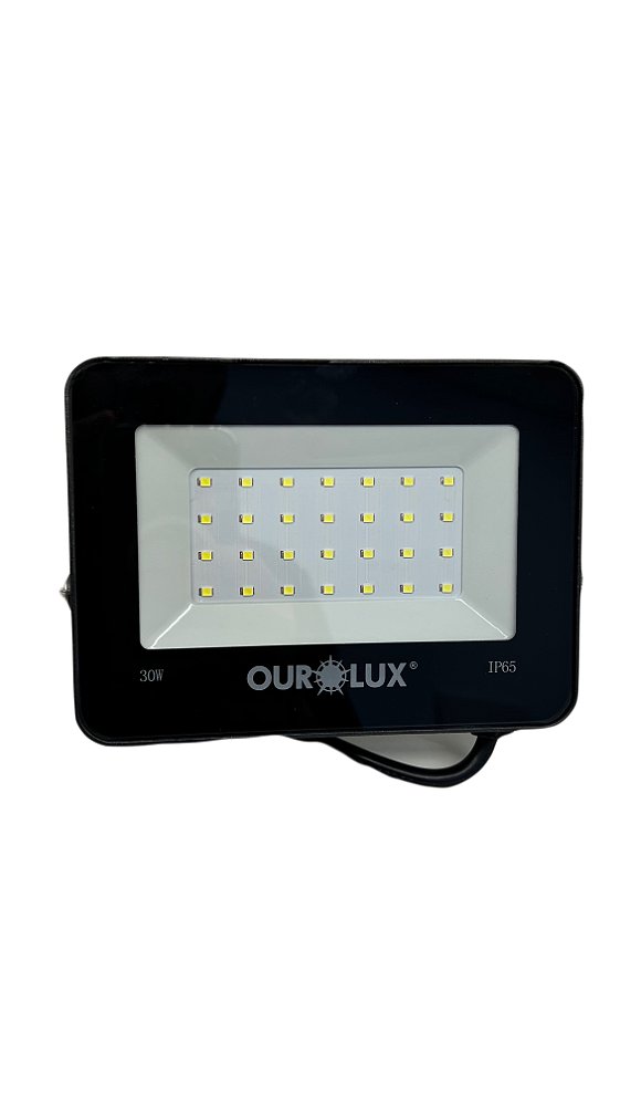 Projetor Led Pro 30W Preto 6500W 03378 Ourolux