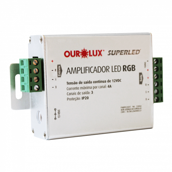 Amplificador Rgb 3Ch 12A 12Vdc 03691 Ourolux