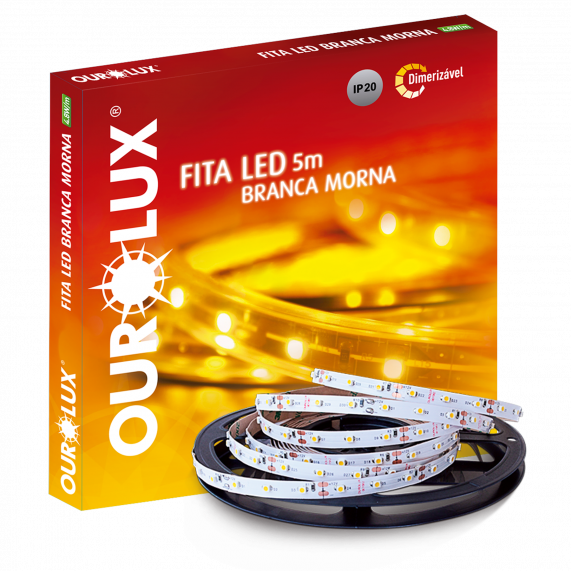 Fita Led 5 Metros 24W 12V Ip20 2700K 03600 Ourolux