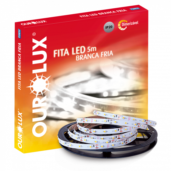 Fita Led 5 Metros 48W 12V Ip20 6400K 03606 Ourolux