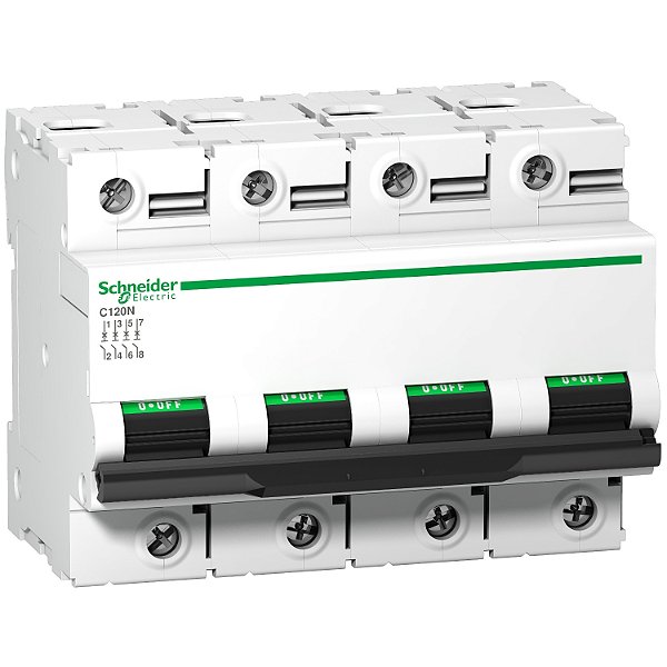 Disjuntor C120N 4P Curva C 80A 440V A9N18372 SCHNEIDER