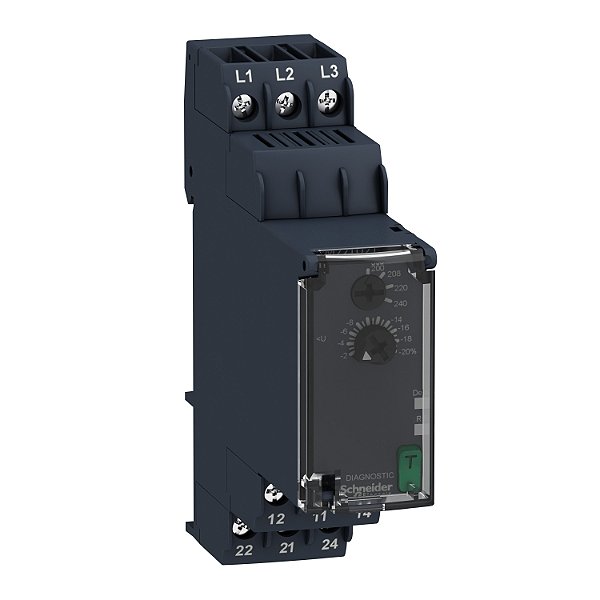 Three-Phase Undervoltage Control Relay 200…240Vac, 2 C/O RM22TU21 SCHNEIDER