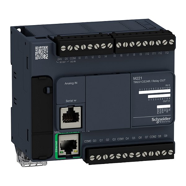 Controlador Lógico Programável - 14 Entradas / 10 Saídas Digitais - Saídas Relé - Modbus Tcp/Ethernet Ip (Slave) - 110/220 Vac TM221CE24R SCHNEIDER