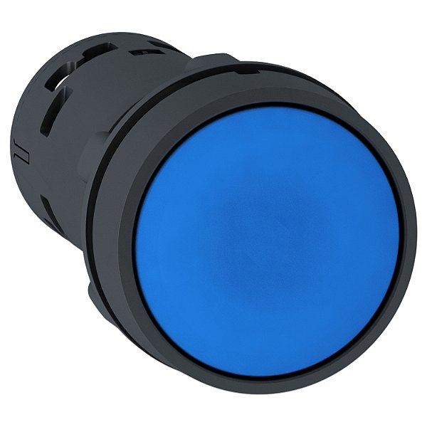 Botão Monobloco Ø22Mm Plástico, Retorno Por Mola, Azul, Na XB7NA65 SCHNEIDER