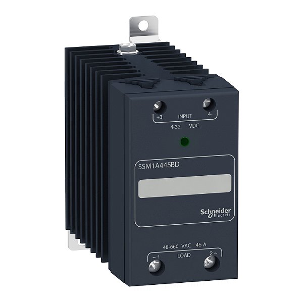 Solid State Relay, 45 A, Din Rail Mount, Input 4…32 V Dc, Output 48…660 V Ac, 1 No SSM1A445BD SCHNEIDER