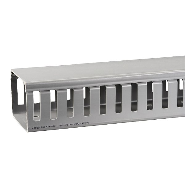 Canaleta Ranhurada Dexson 80 X 60 Mm Cinza 2M DXN10112 SCHNEIDER