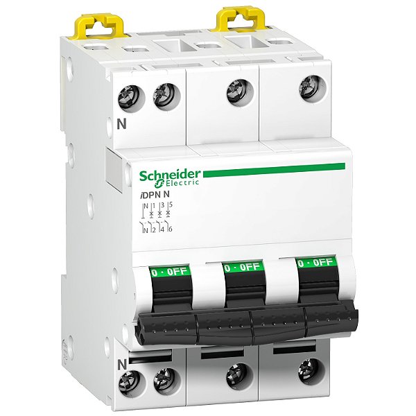 Disjuntor Acti9 Idpn 3P+N Curva C 20A 6000A 400V A9N21598 SCHNEIDER