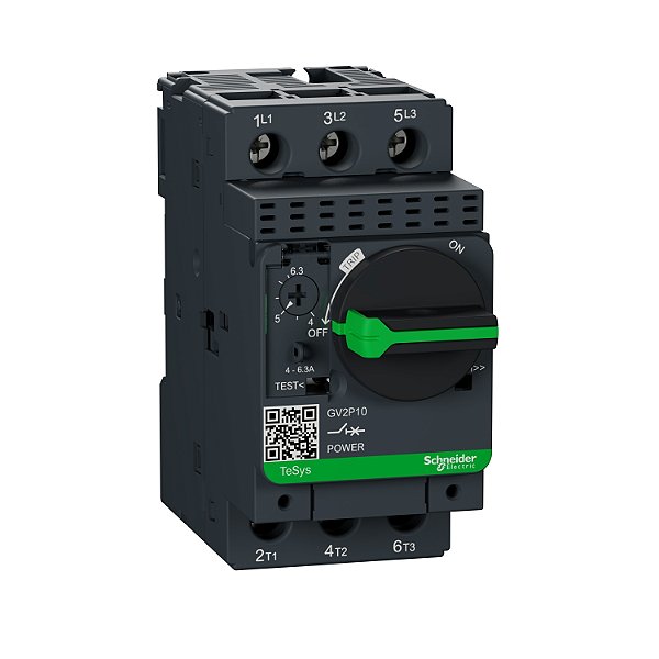Disjuntor Termomagnetico Tesys Gv2 4-6.3A Manopla Rotativa GV2P10 SCHNEIDER