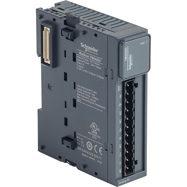 Módulo De Entradas Analógicas - 2 Entradas - 16 Bits - 24 Vdc - Tensão E Corrente - Terminal Parafuso TM3AI2H SCHNEIDER