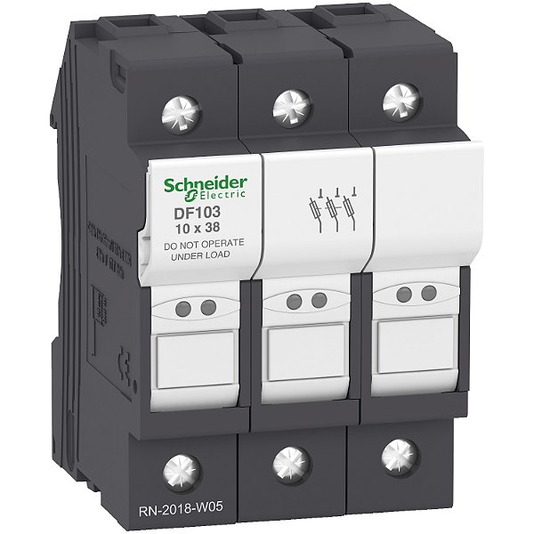 Porta Fusivel Sem Indicador Tripolar 32A 10X38 DF103 SCHNEIDER