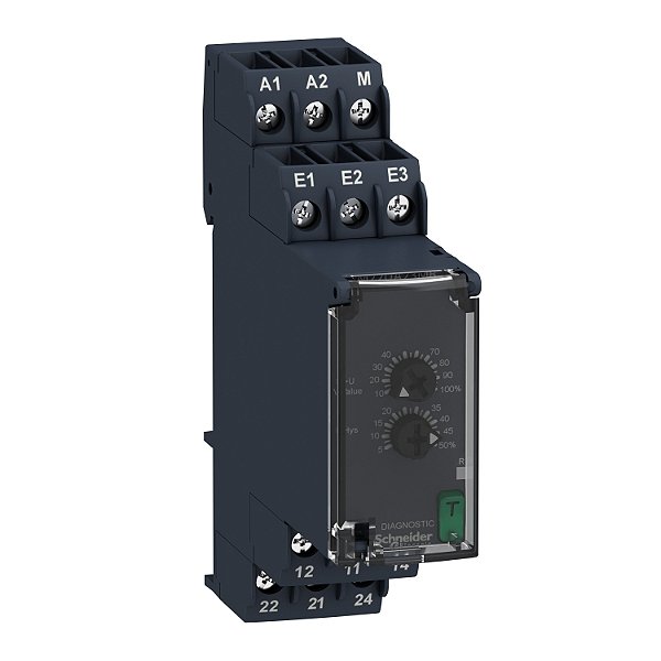 Modular 1-Phase Overvoltage Control Relay, 8 A, 2 Co, 15…500 V Ac/Dc Measurement, 24…240 V Ac/Dc RM22UA23MR SCHNEIDER