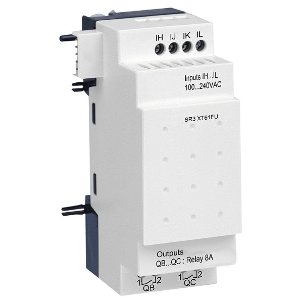 Módulo De Expansão Para Zelio Logic Sr3 - 4 Entradas/2 Saídas Digitais - 100/240 Vac SR3XT61FU SCHNEIDER