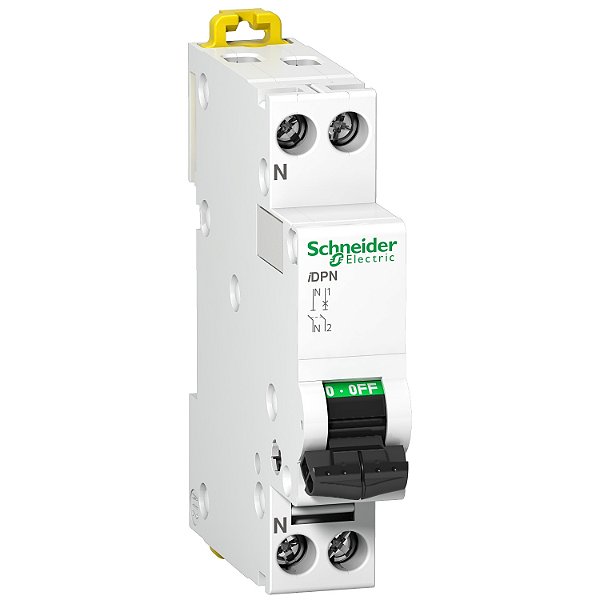 Disjuntor Acti9 Idpn 1P+N Curva C 6A 4500A 230V A9N21545 SCHNEIDER